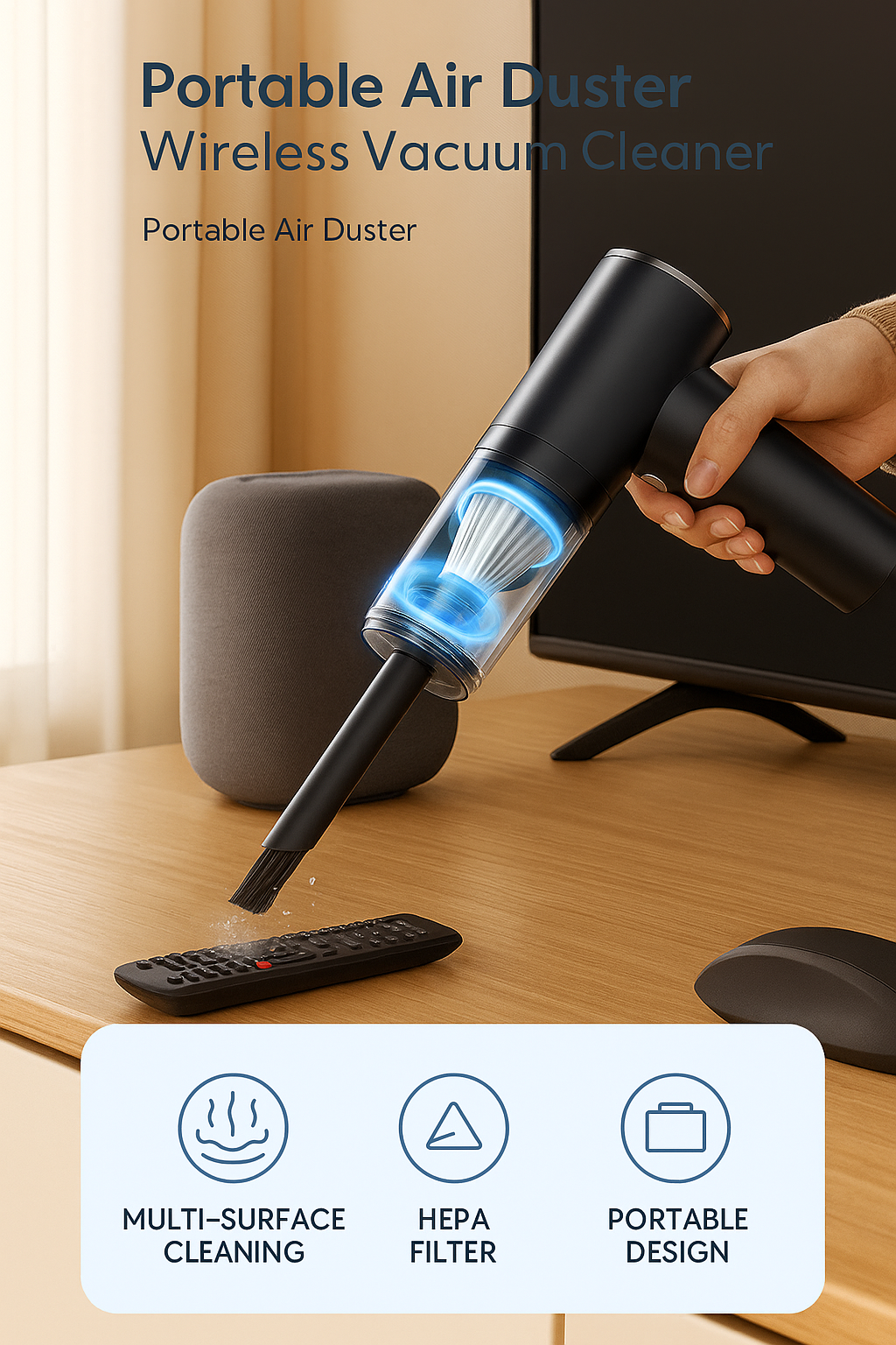 Portable Air Duster Wireless Vacuum Cleaner